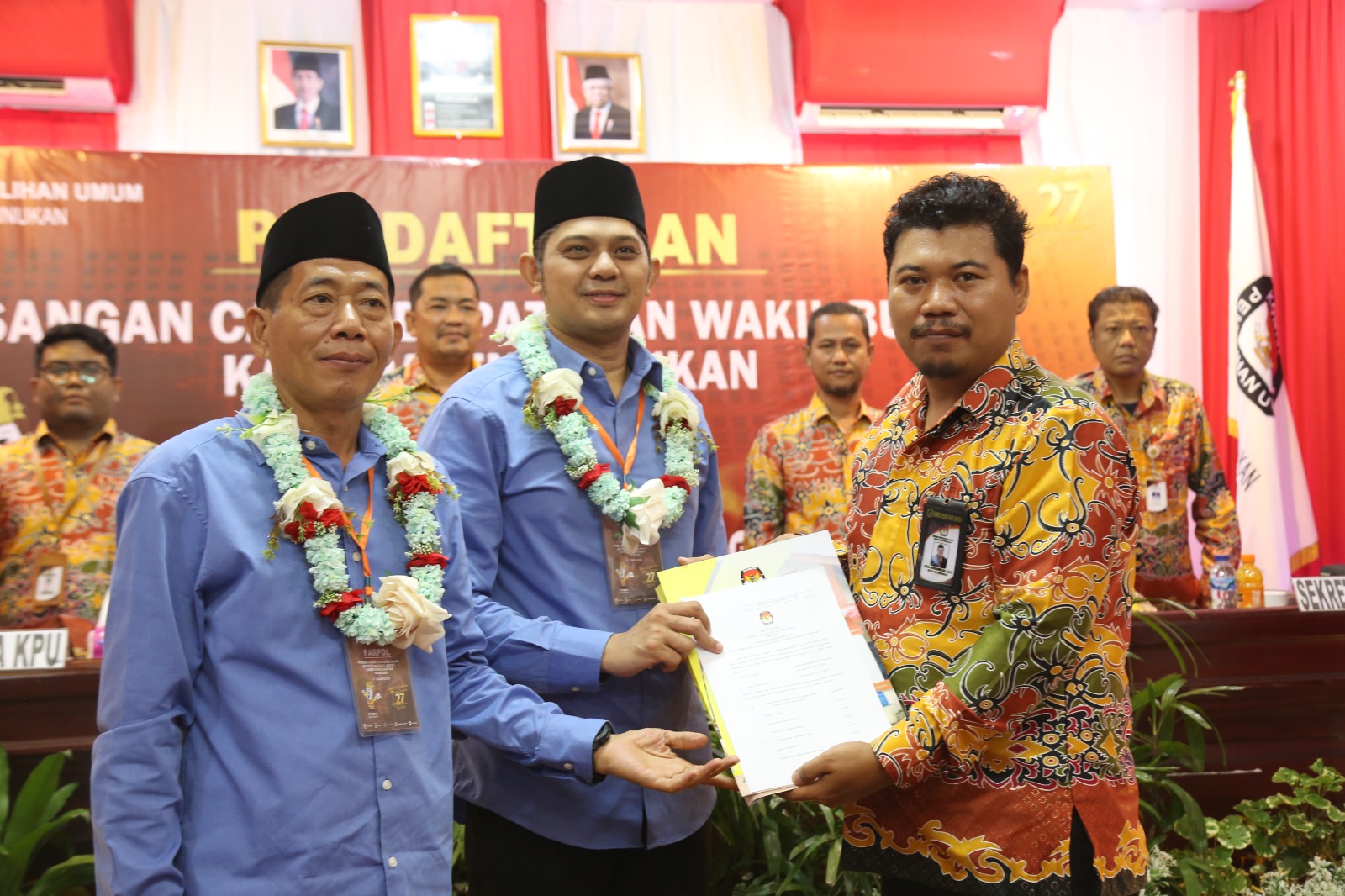 KPU Nunukan Sambut Pasangan GAAS Daftar Sebagai Calon Bupati Dan Wakil Bupati Nunukan.