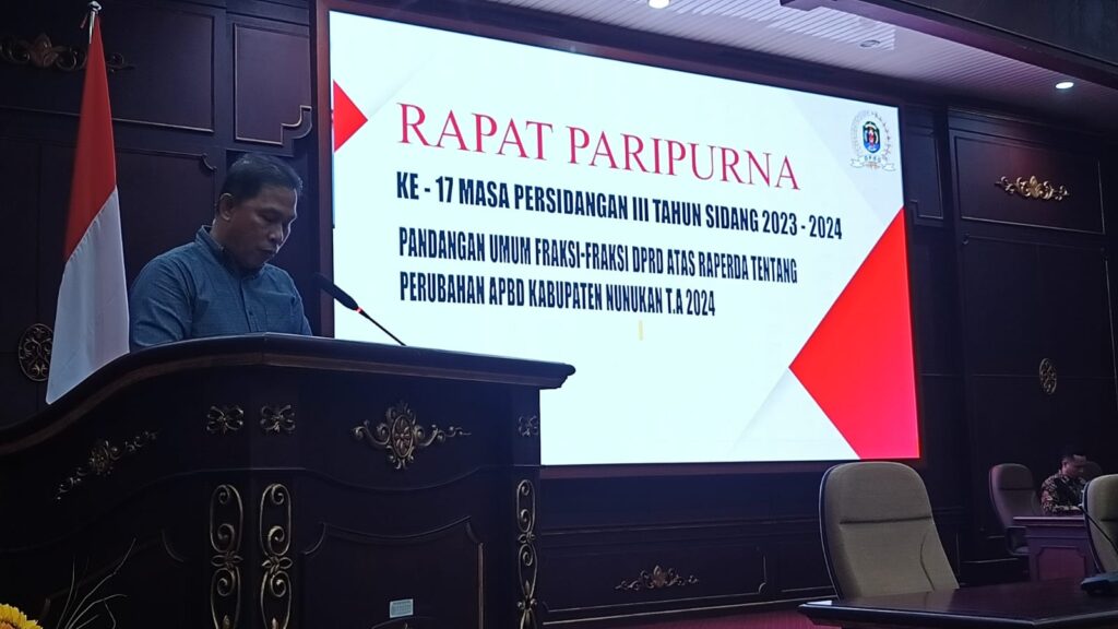 Lima Fraksi DPRD Nunukan Sampaikan Pandangan Umum Terhadap APBD Perubahan 2024