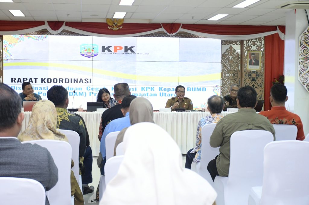 Sekprov Tegaskan Peningkatan Tata Kelola BUMD pada Rakor Pencegahan Korupsi Bersama KPK