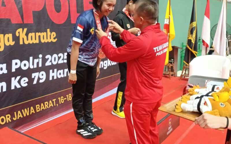 Tim Karateka Polda Kaltara Raih Medali Perunggu di Kejurnas Karate Piala Kapolri 2025