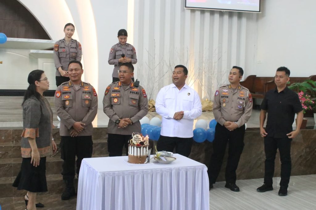 Rayakan HUT ke-2 Gereja Oikumene, Binrohtal Polda Kaltara Jadi Momen Spesial