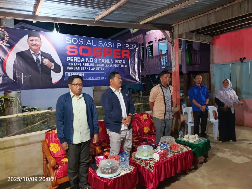 Dukung Ketahanan Pangan, Anggota DPRD Nunukan Sosialisasikan Perda Perlindungan Lahan Pertanian