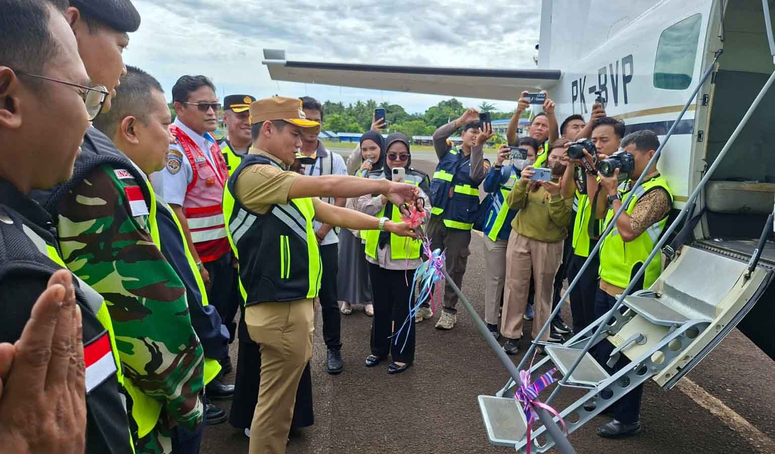 Bupati Nunukan Launching SOA Penumpang Udara Rute Nunukan–Krayan 2026