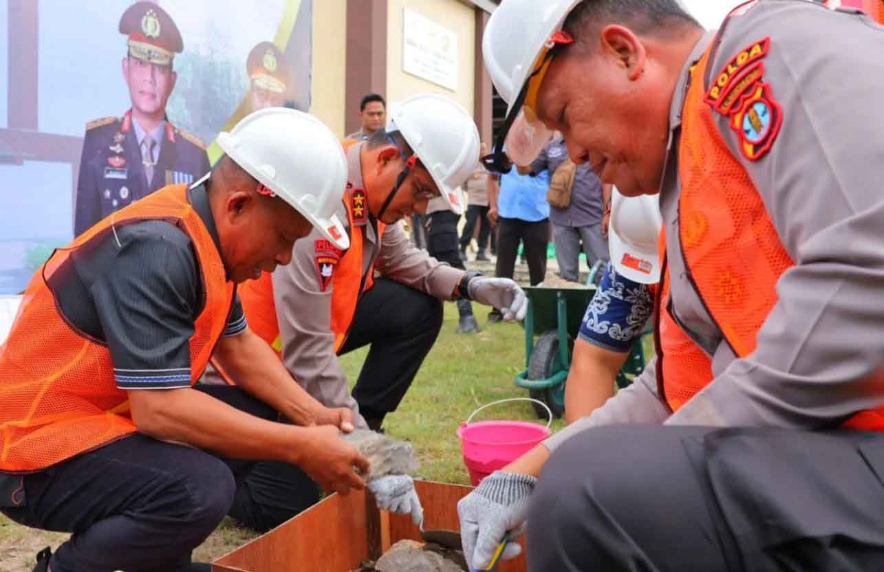 Kapolda Resmikan Pembangunan Gedung Ditreskrimsus Ditandai Peletakan Batu Pertama