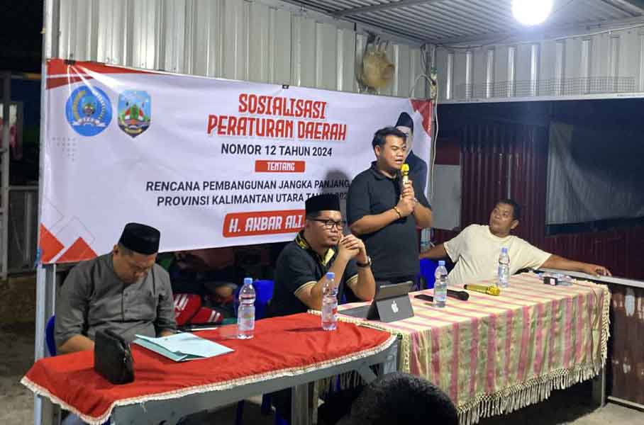 Wakil Ketua Komisi I DPRD Kaltara Gelar Sosialisasi Perda RPJPD di Nunukan