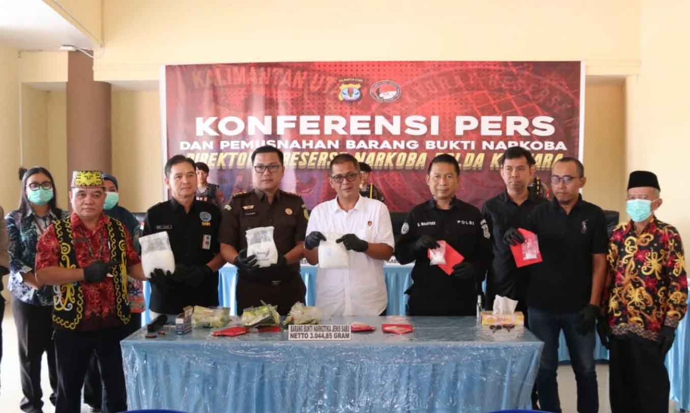 Polda Kaltara Musnahkan Narkoba Jenis Sabu dan Pil Ekstasi Periode 2026