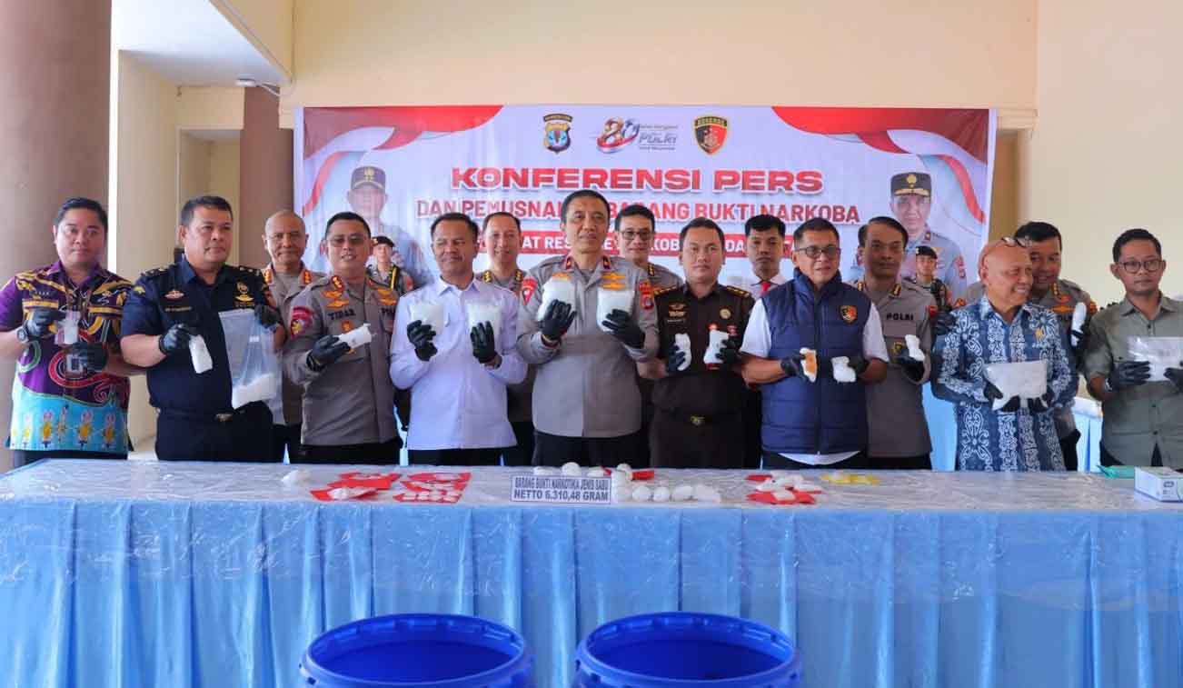 Polda Kaltara Ungkap 63 Kasus Narkoba Periode Mei Juni, Sita 9,8 Kg Sabu