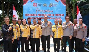 Kapolda Kaltara Resmikan Jembatan Merah Putih Presisi Sungai Cahaya Baru di Tarakan