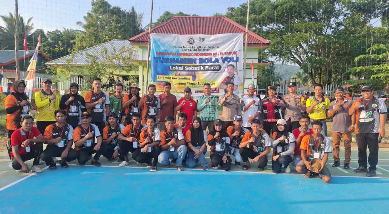 Semarak HUT RI Ke 81, AYF dan Karang Taruna Sebatik Buka Turnamen Voli