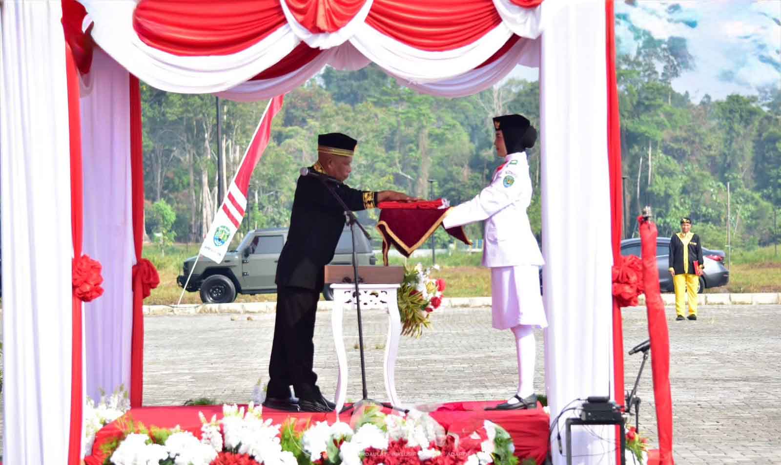 HUT Ke-81 RI, Bupati Bulungan Pimpin Upacara Detik-detik Proklamasi di Kebun Raya Bundayati